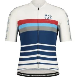 Maloja FurglerM. Roadbike Trui - Glacier Milk Stripe 8597