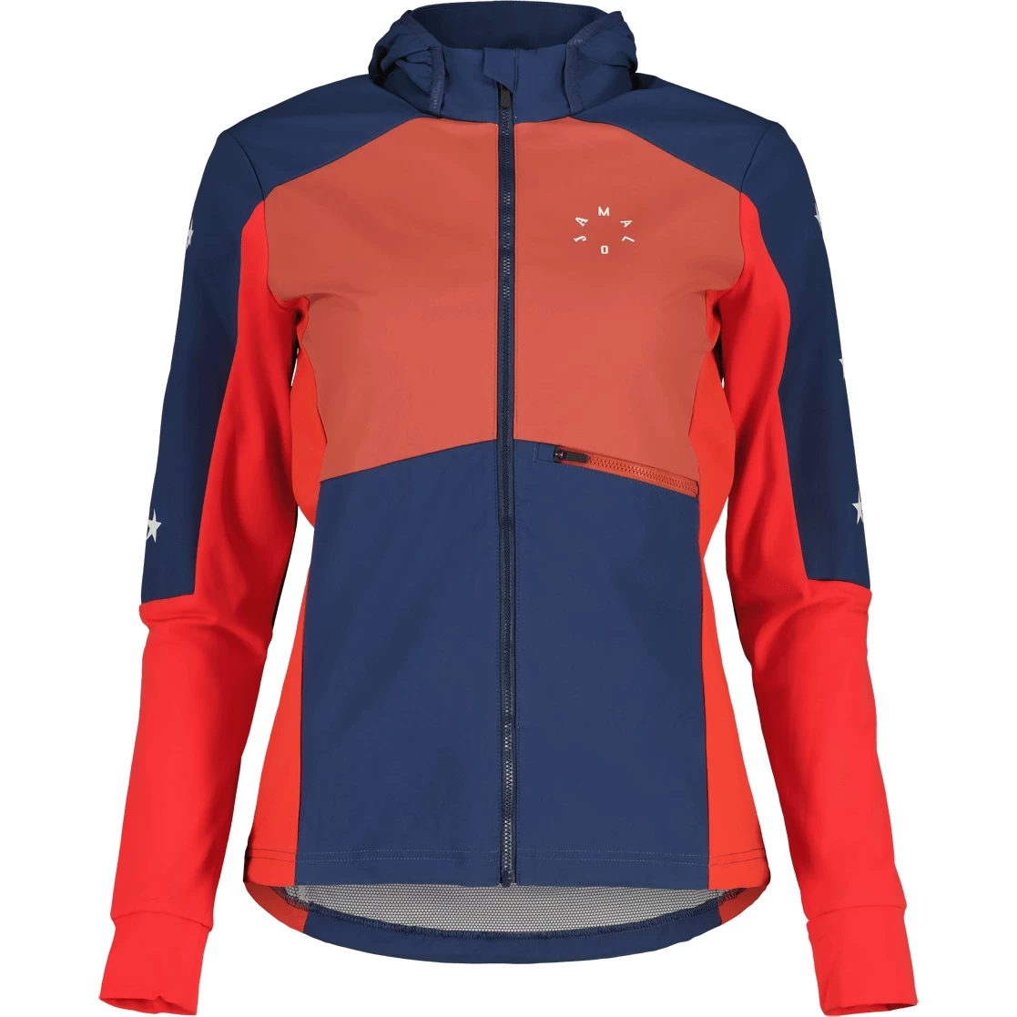 Maloja NeshaM. Nordic Hybrid Softshell Damesjas - Midnight Multi 8618 3 Maloja NeshaM. Nordic Hybrid Softshell Damesjas - Midnight Multi 8618